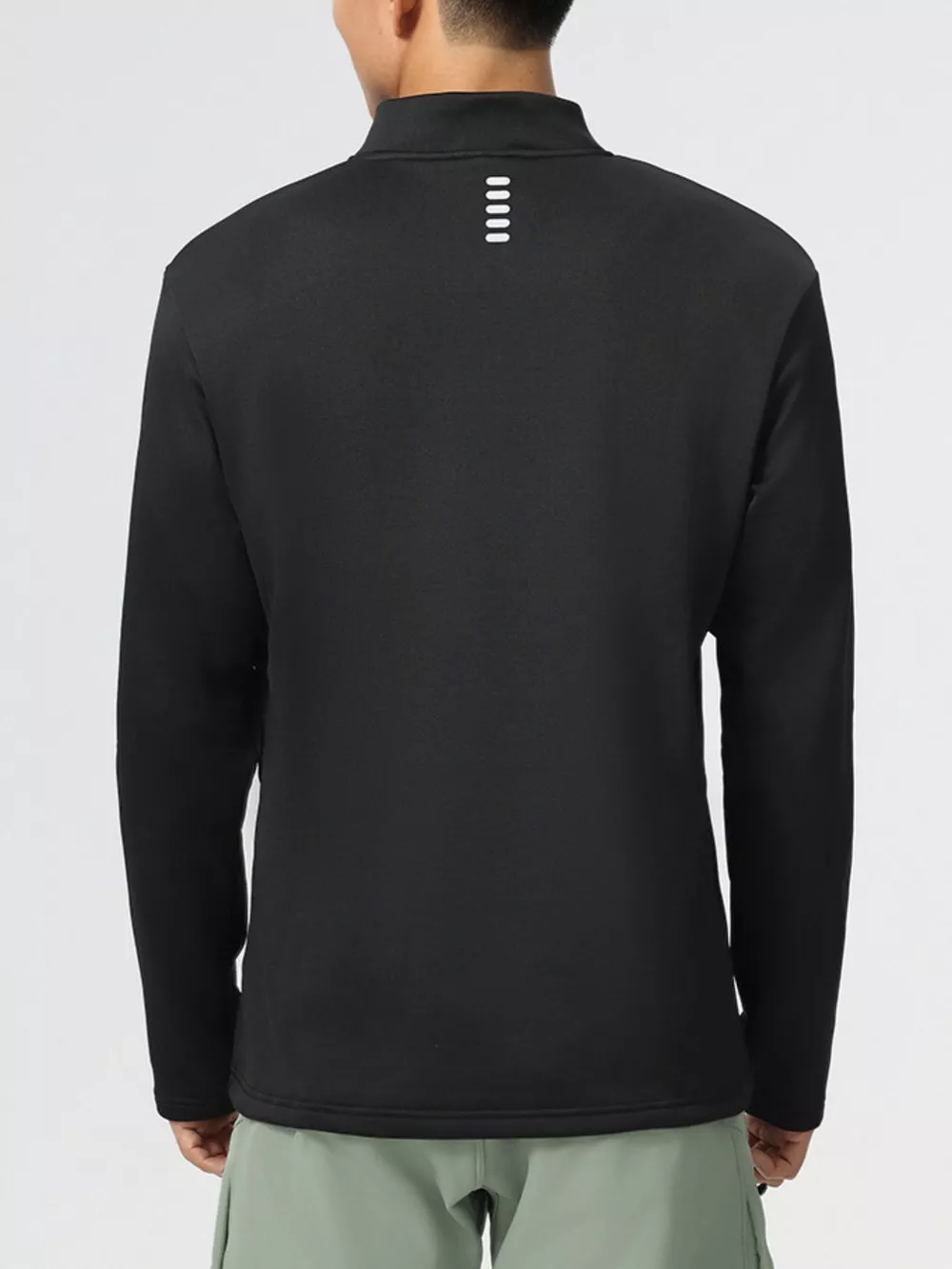 Men's Plus Size Half-Zip Long Sleeve Top, image 8