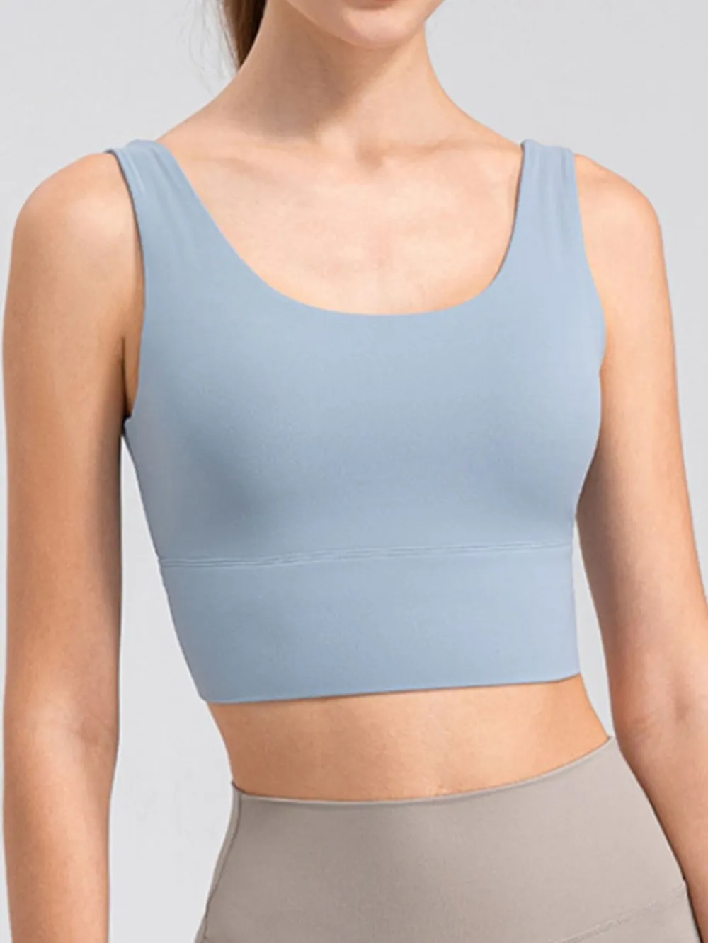 Scoop Neck Wide Strap Active Tank, image 2