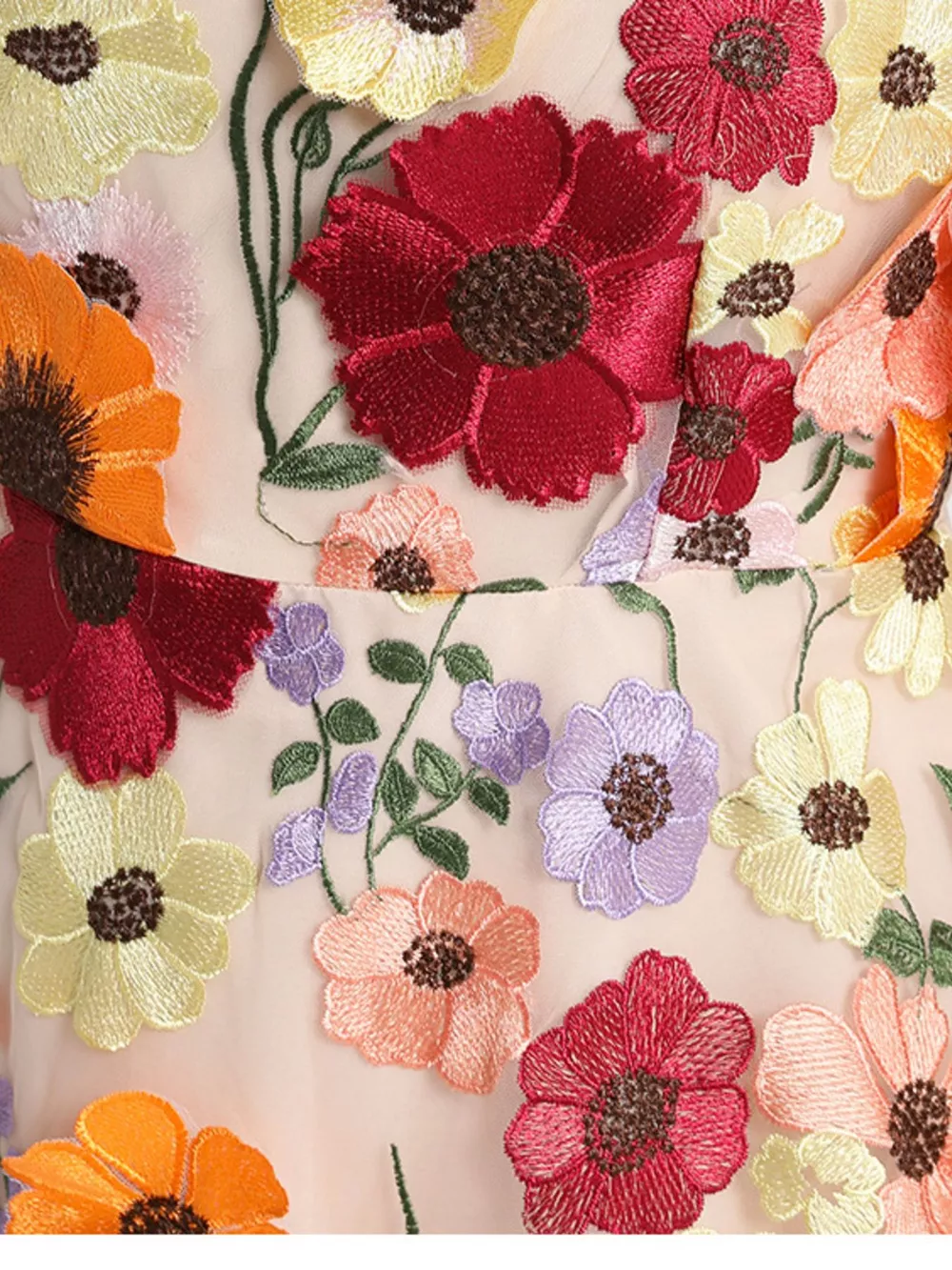 Plus Size Embroidered Floral V-Neck Mini Dress, image 9