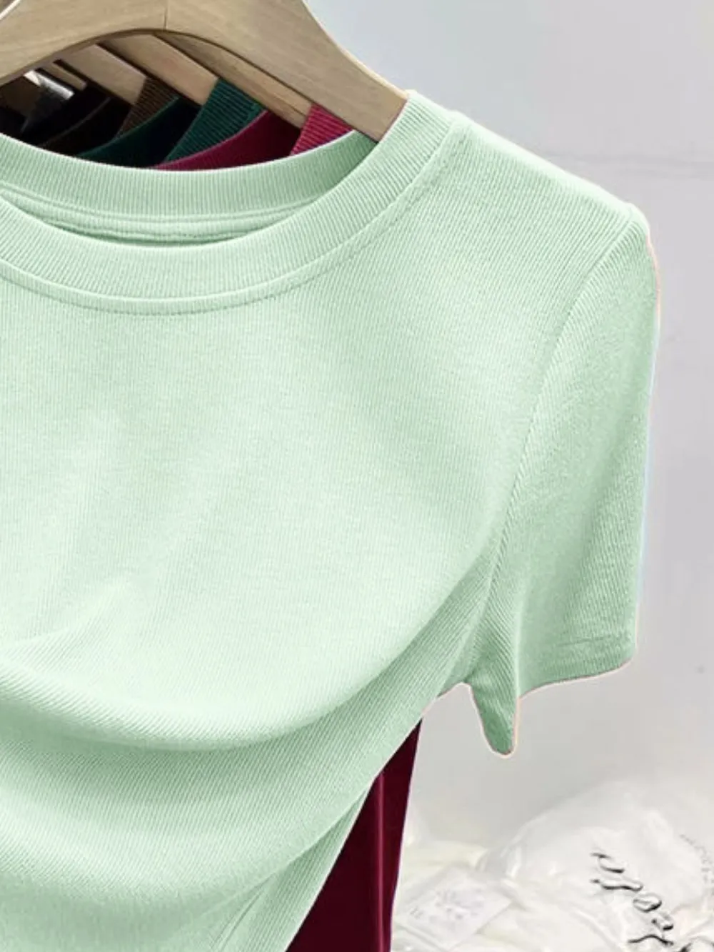 Crew Neck Short Sleeve T-Shirt, image 2