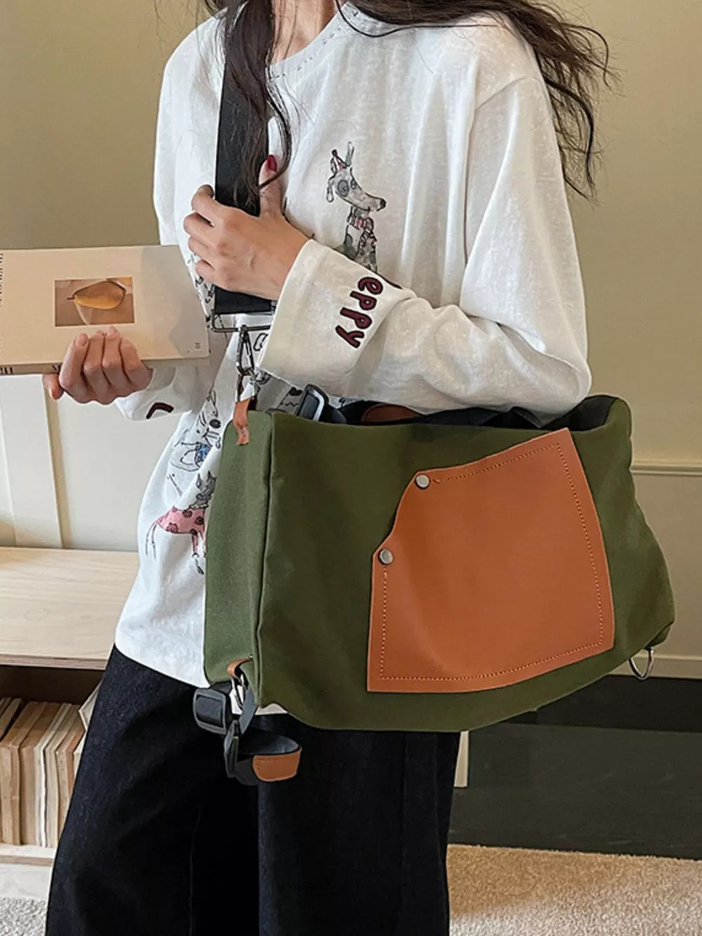 Contrast Color Crossbody Bag, image 6