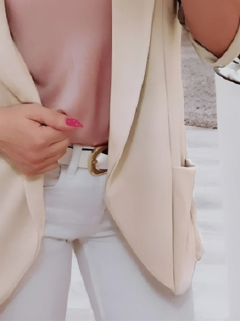 Collared Neck Long Sleeve Blazer, image 2