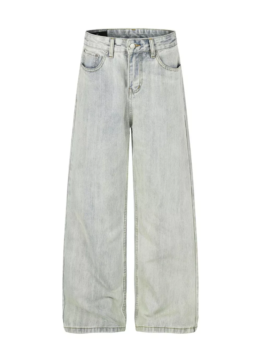 Men's Washed Wide Leg Jeans