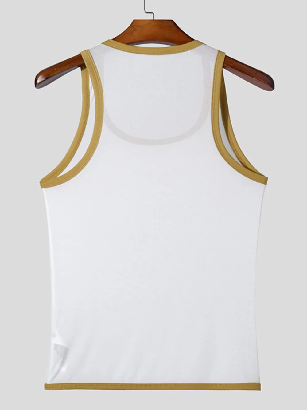 Men's Contrast Trim Wide Strap Tank, image 5