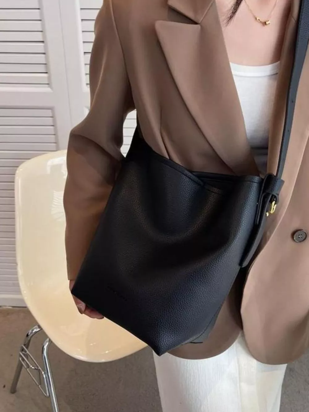 Minimalist PU Leather Shoulder Bag, image 2