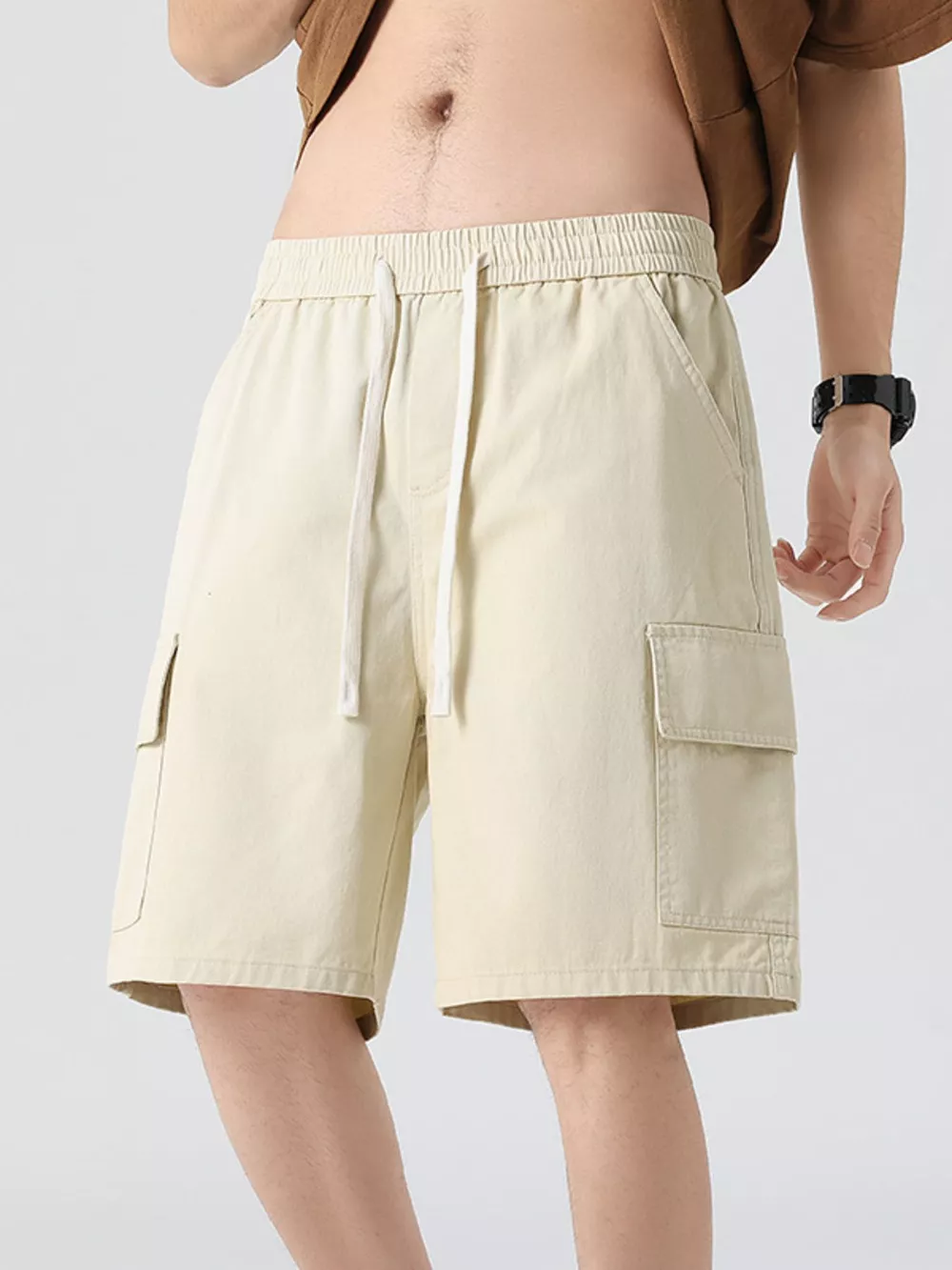 Men's Full Size Drawstring Loose Fit Shorts Plus Size, image 2