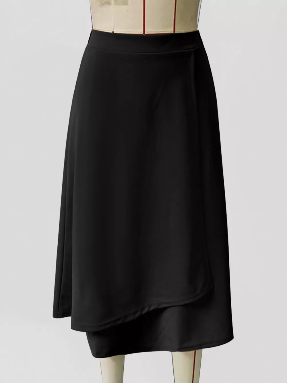 Asymmetrical Hem A-Line Skirt, image 3