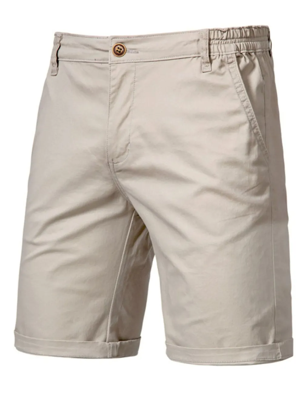 Men's Elastic Waist Shorts with Pockets, image 2