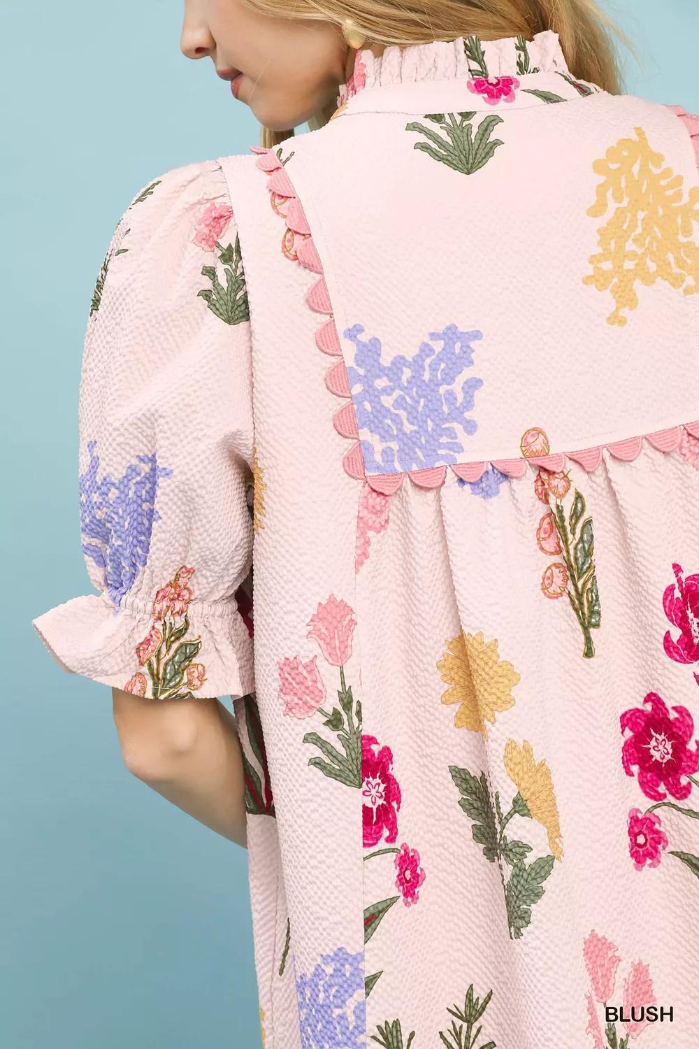 Multi Flower Print V-Neck Dress, image 5