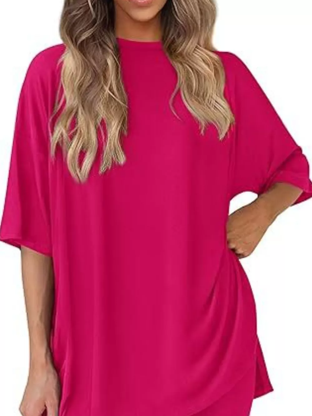 Full Size Half Sleeve T-Shirt and Shorts Set Plus Size, image 4