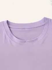 Letter Graphic Round Neck Short Sleeve T-Shirt, image 7