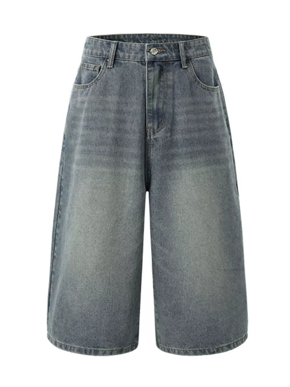 Men's Wide Leg Denim Shorts, image 7