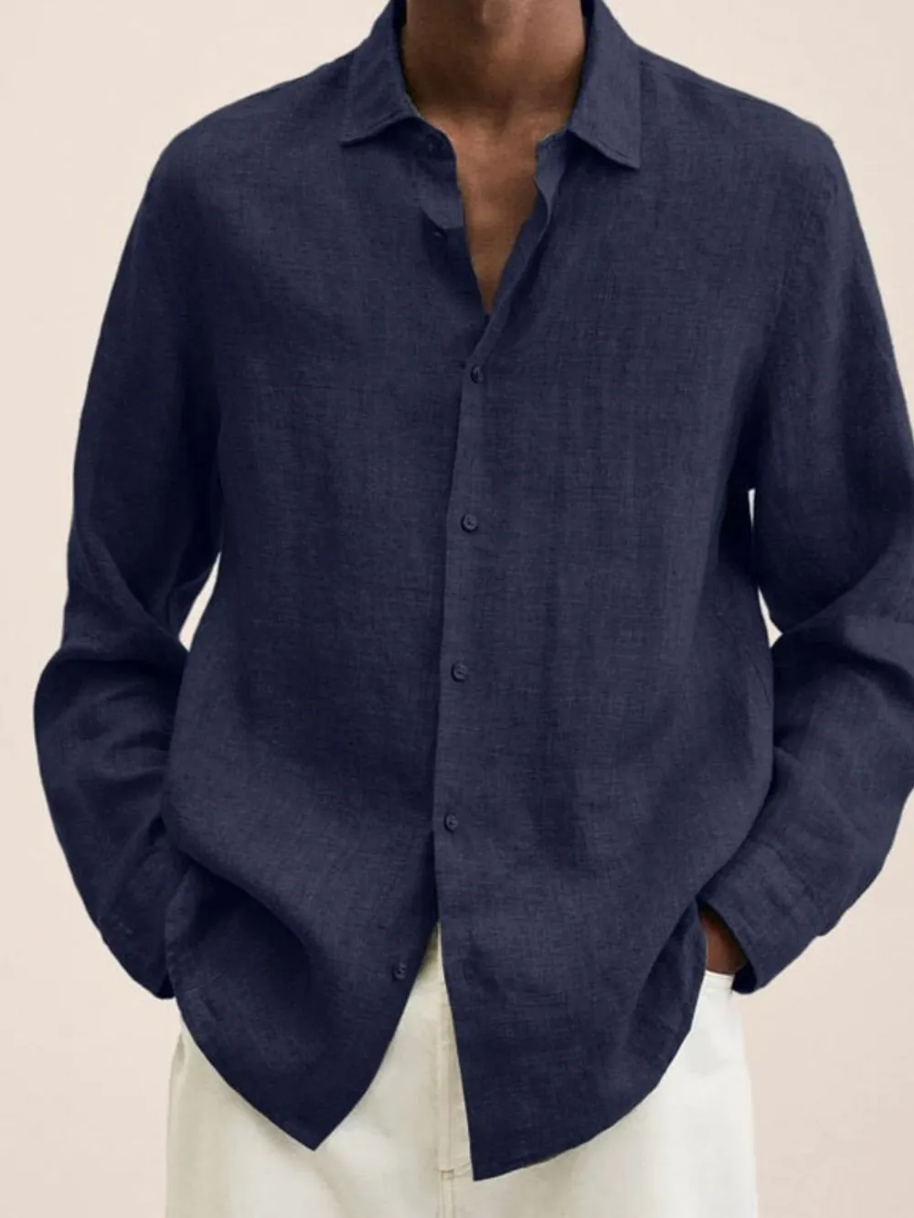 Men's Full Size Button-Down Long Sleeve Shirt Plus Size, image 3