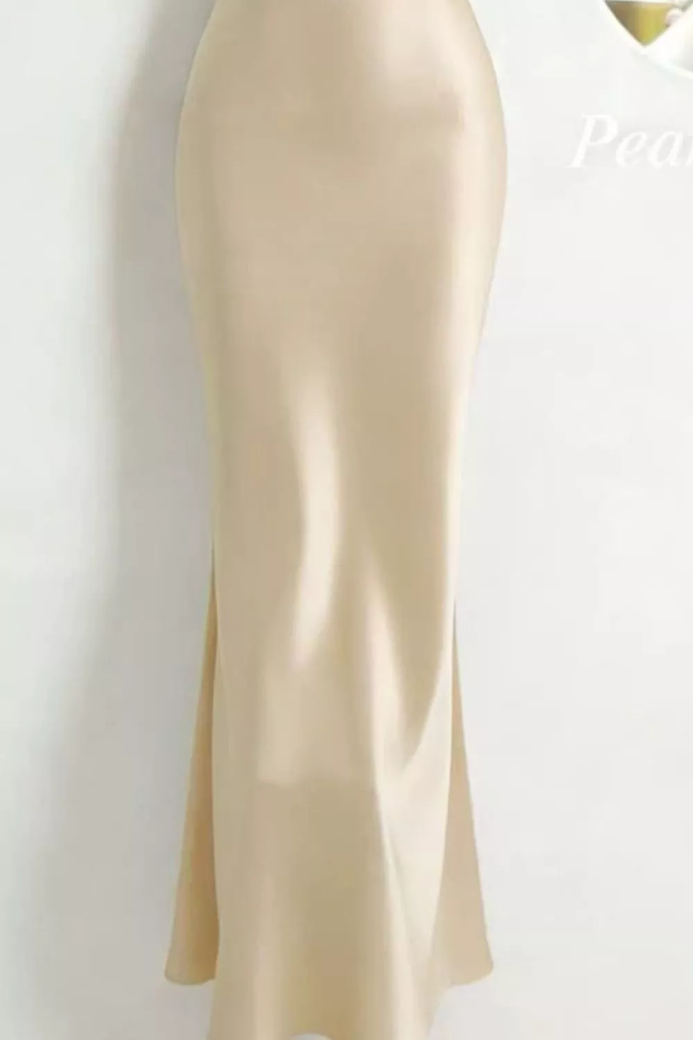 Pearl Strap Cowl Neck Satin Maxi Dress, image 10