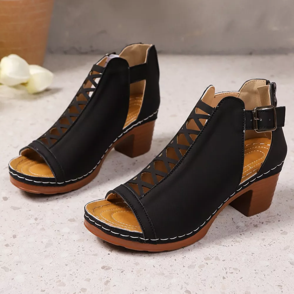 Open Toe Block Heels Sandals, image 3