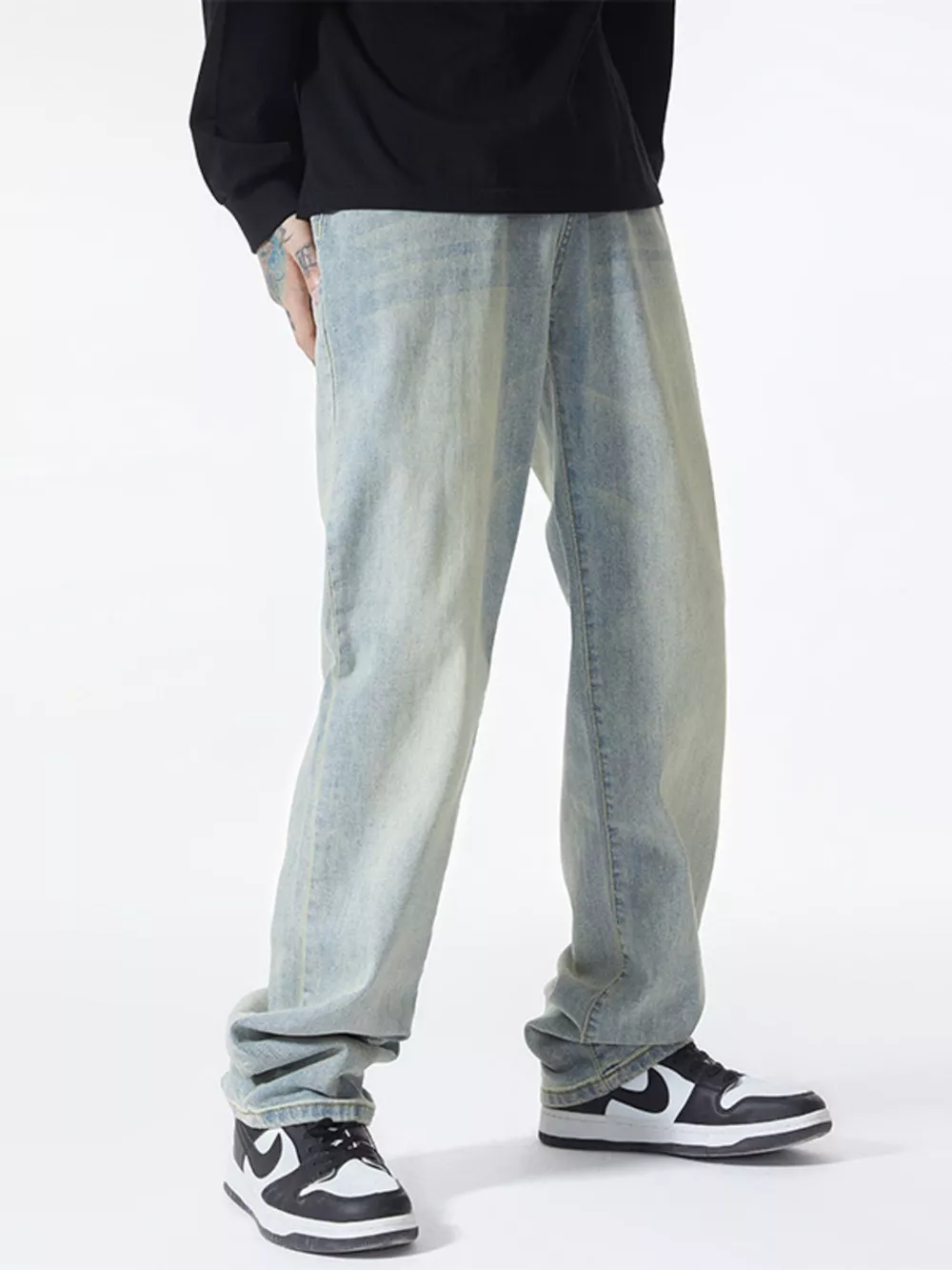 Men's Full Size Wide Leg Jeans Plus Size