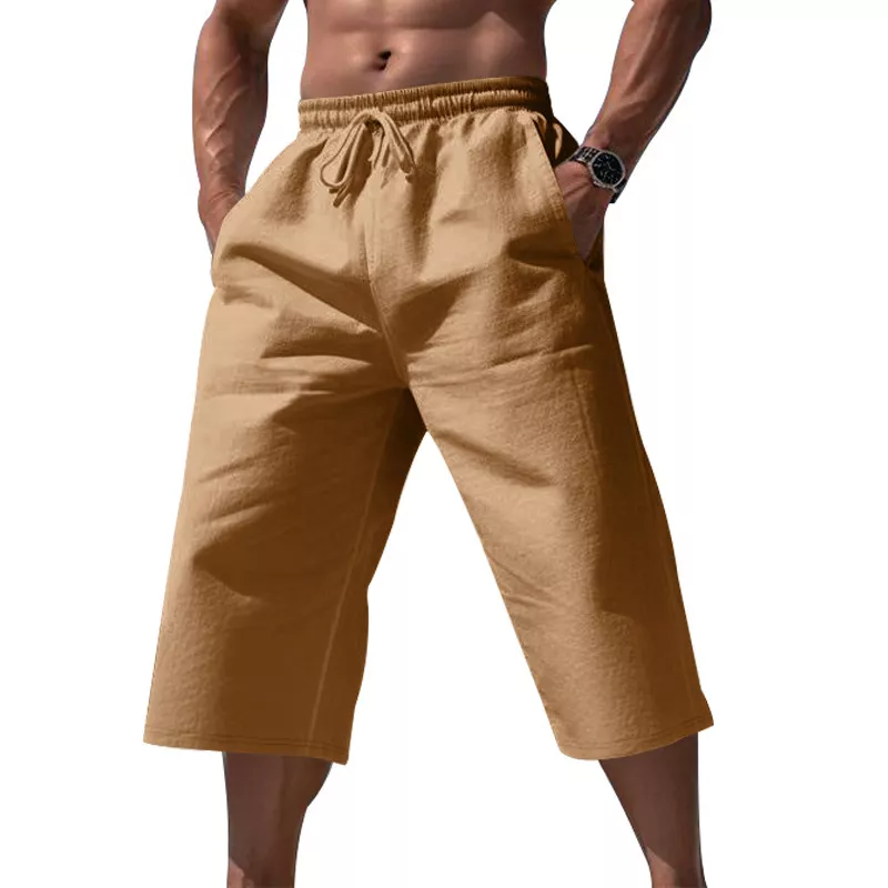 Men's Full Size Casual Drawstring Cropped Pants Plus Size, image 10