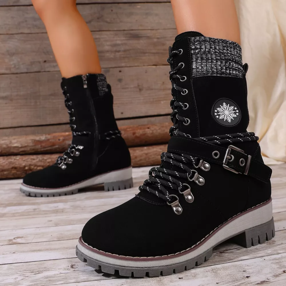 Lace-Up Ankle Combat Boots, image 5