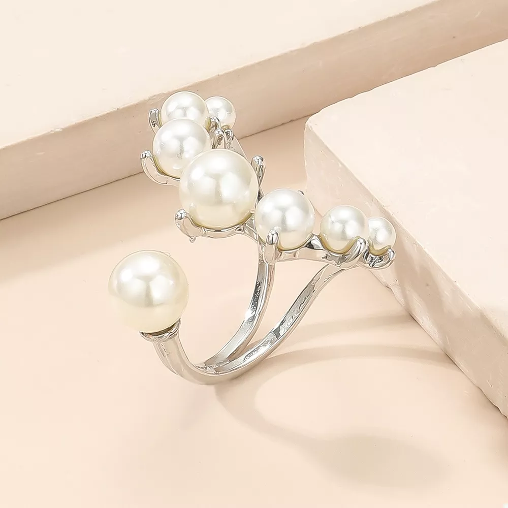 Alloy Pearl Open Ring, image 4