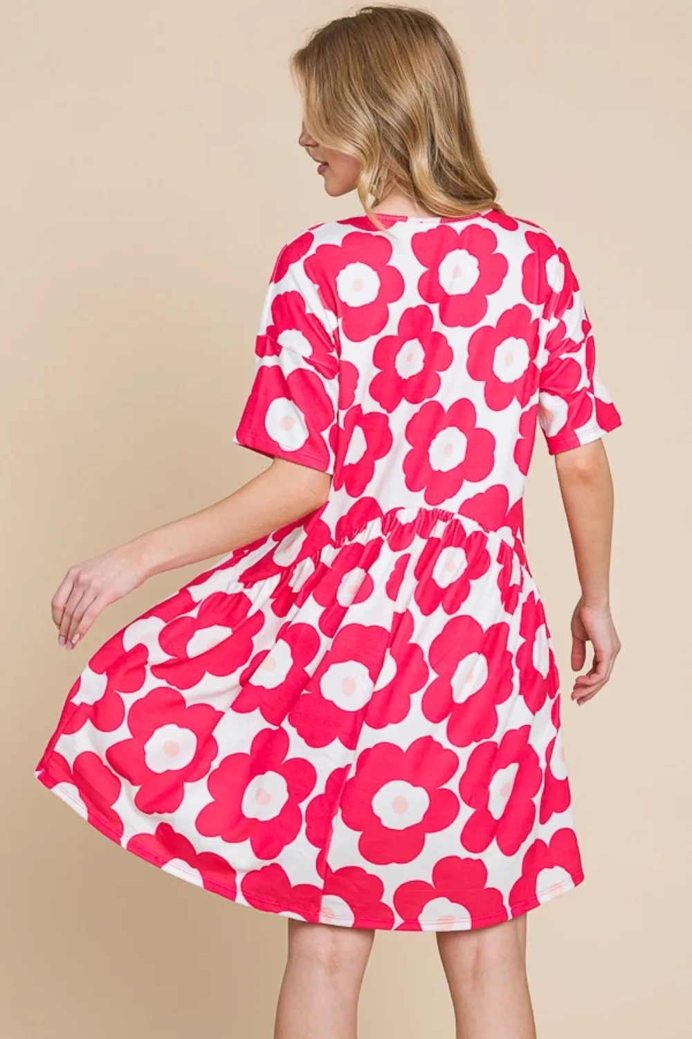 Flower Print Ruched Dress, image 2