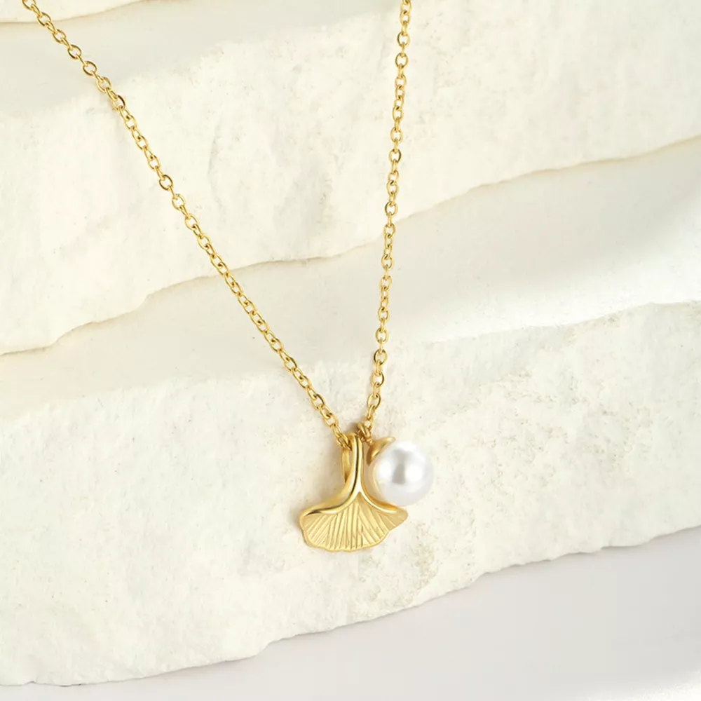 Pearl & Shell Pendant Necklace, image 2