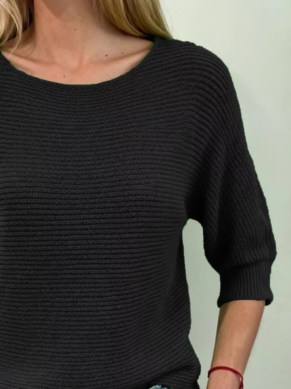 Full Size Ribbed Knit Round Neck Sweater Plus Size, image 3