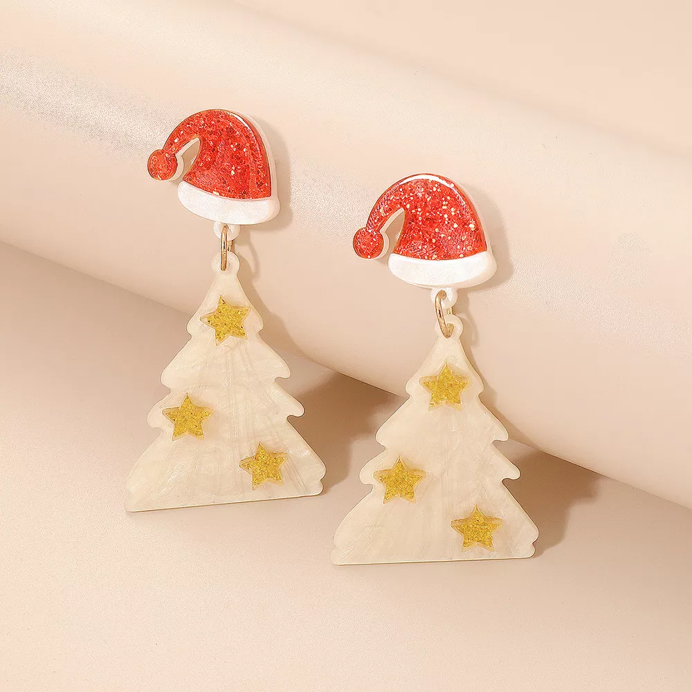Christmas Tree Dangle Earrings, image 3