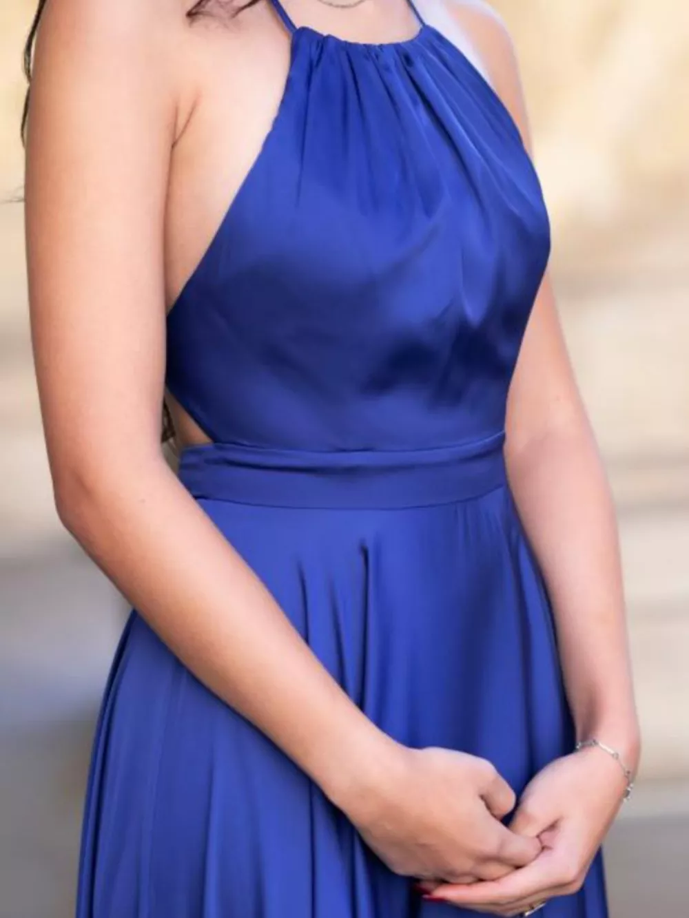 Halter Neck Slit Maxi Dress, image 9