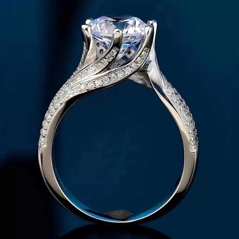 3 Carat Moissanite 925 Sterling Silver Ring, image 5