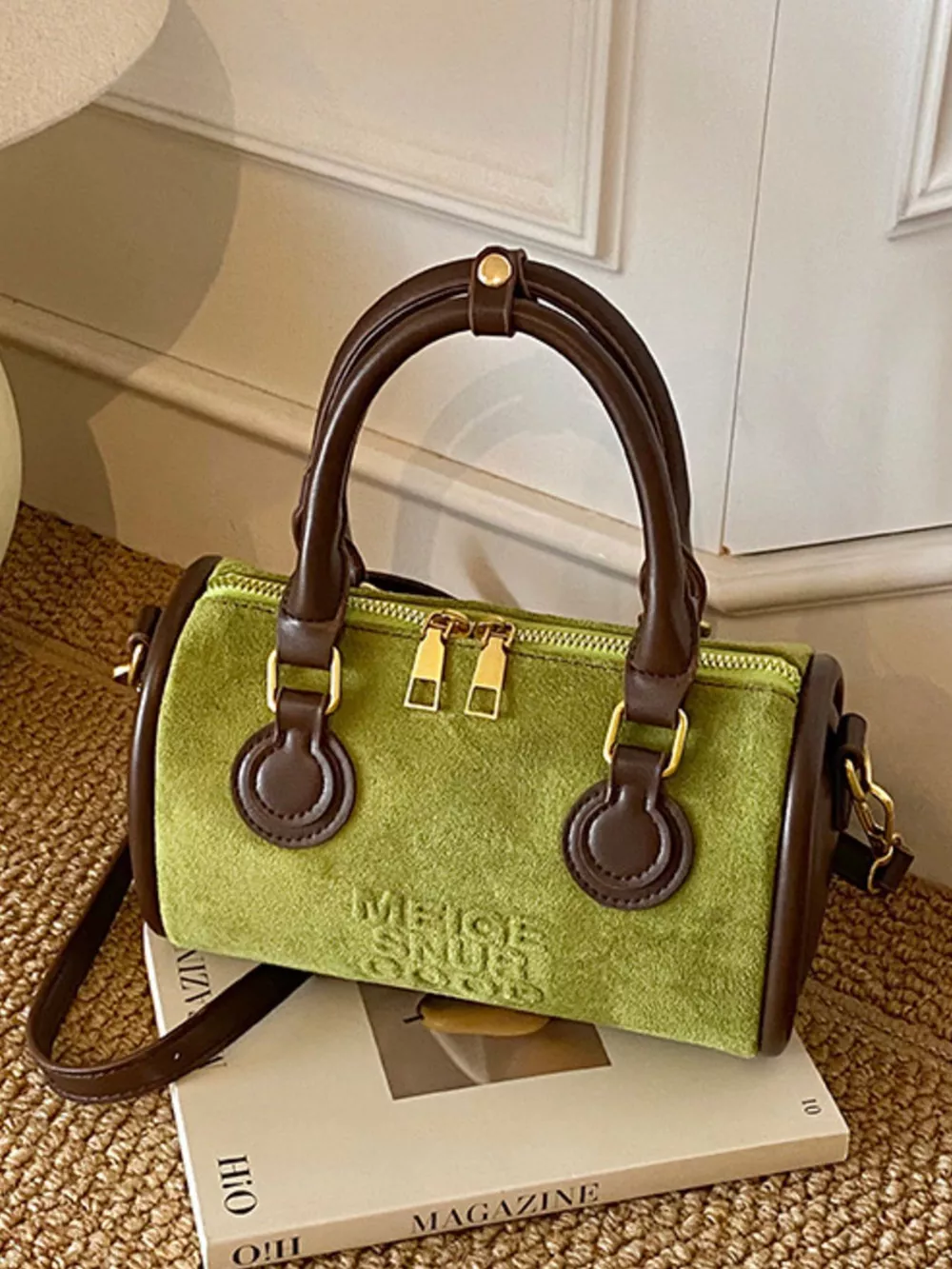 Barrel Crossbody Bag with Top Handle, image 10