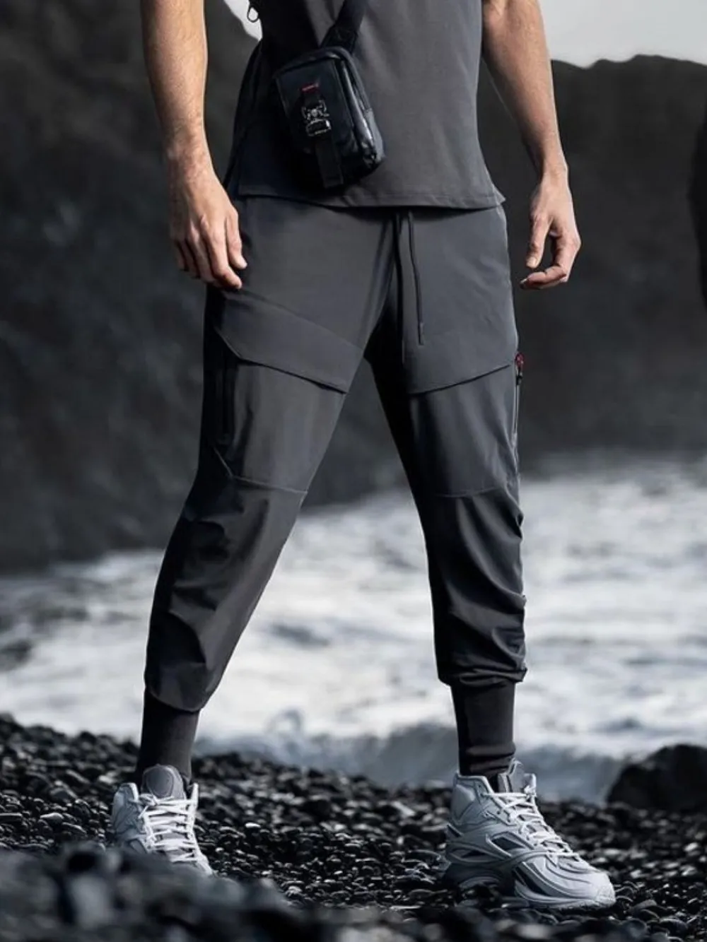 Men's Plus Size Drawstring Active Pants, image 3