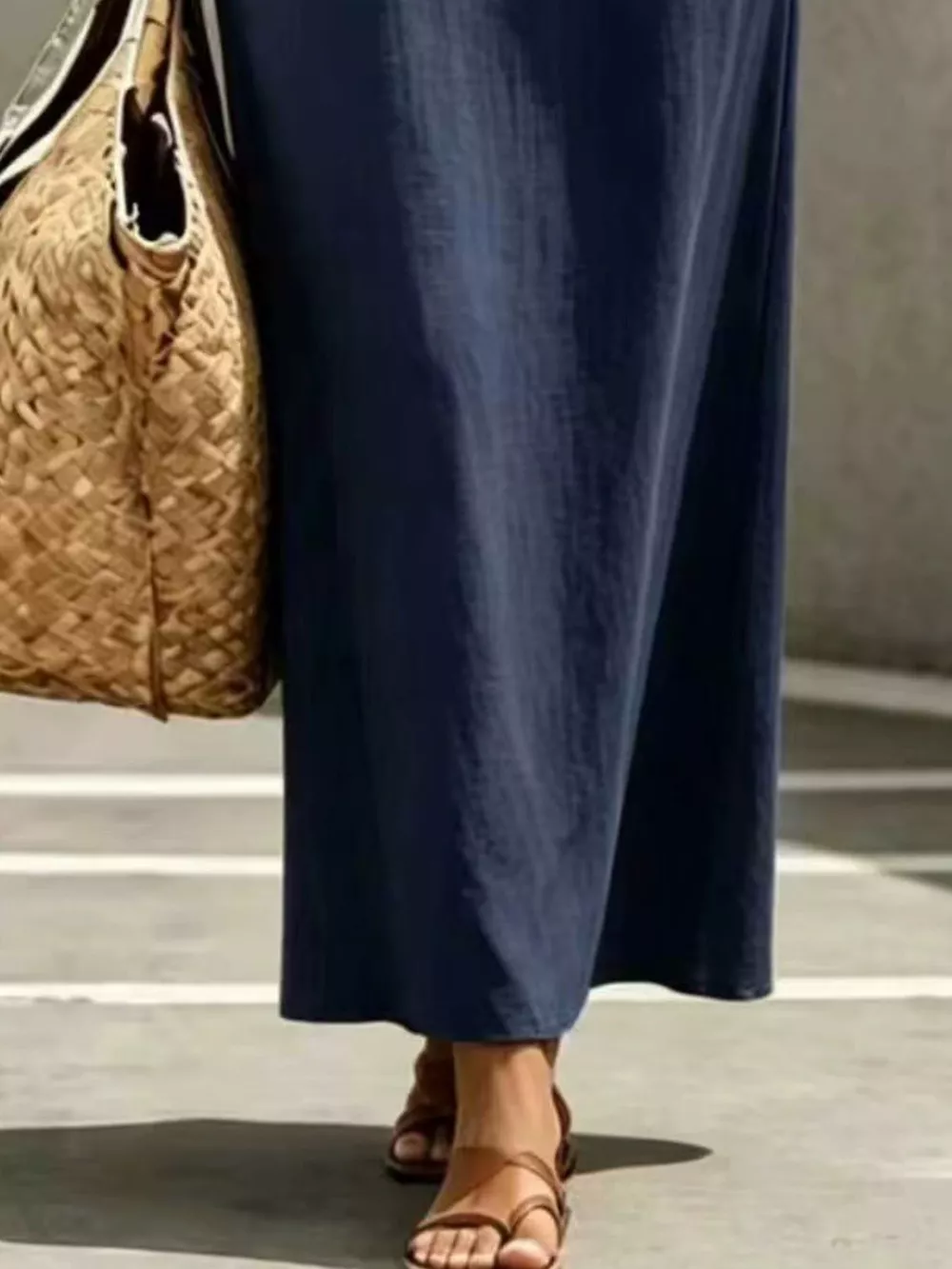 Decorative Button Balloon Sleeve Maxi Dress, image 9