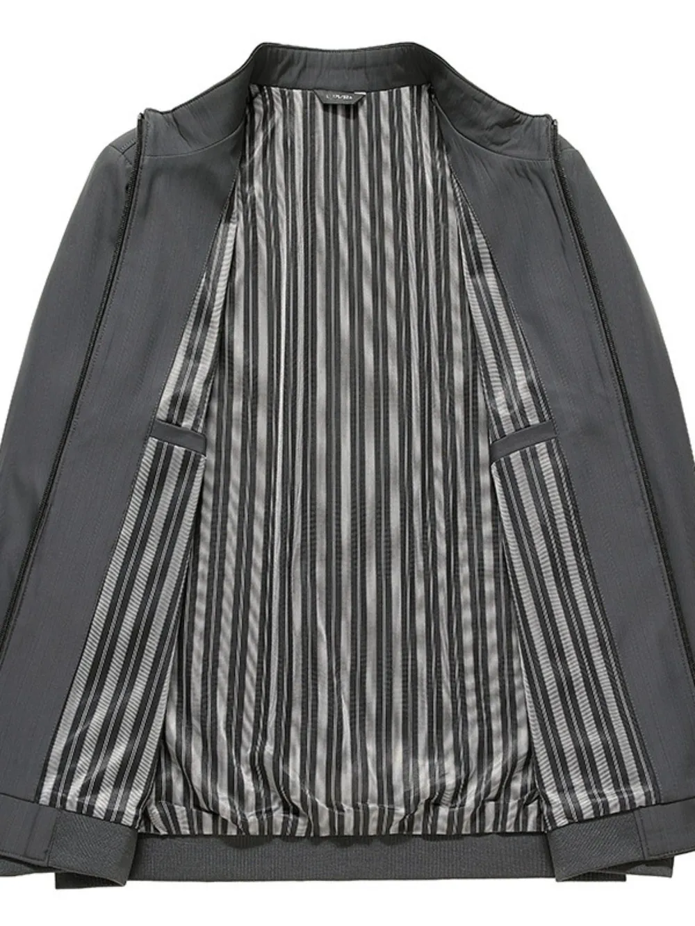 Men's Plus Size Zip Up Long Sleeve Jacket, image 3