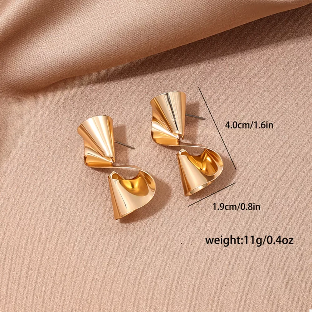 18K Gold-Plated Twist Earrings, image 6