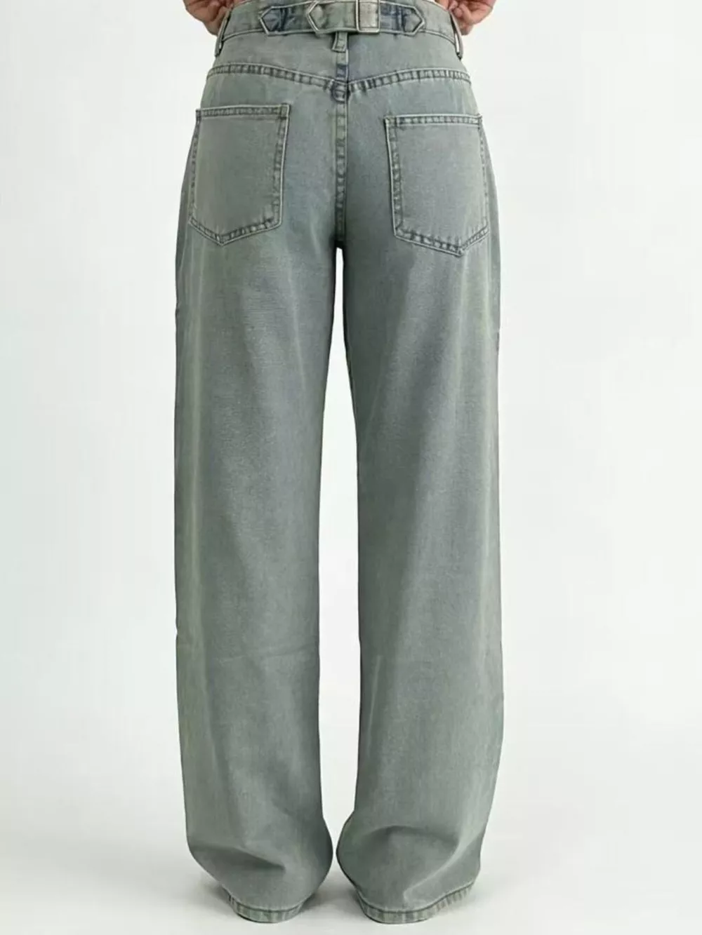 Wide Leg Washed Jeans, image 2