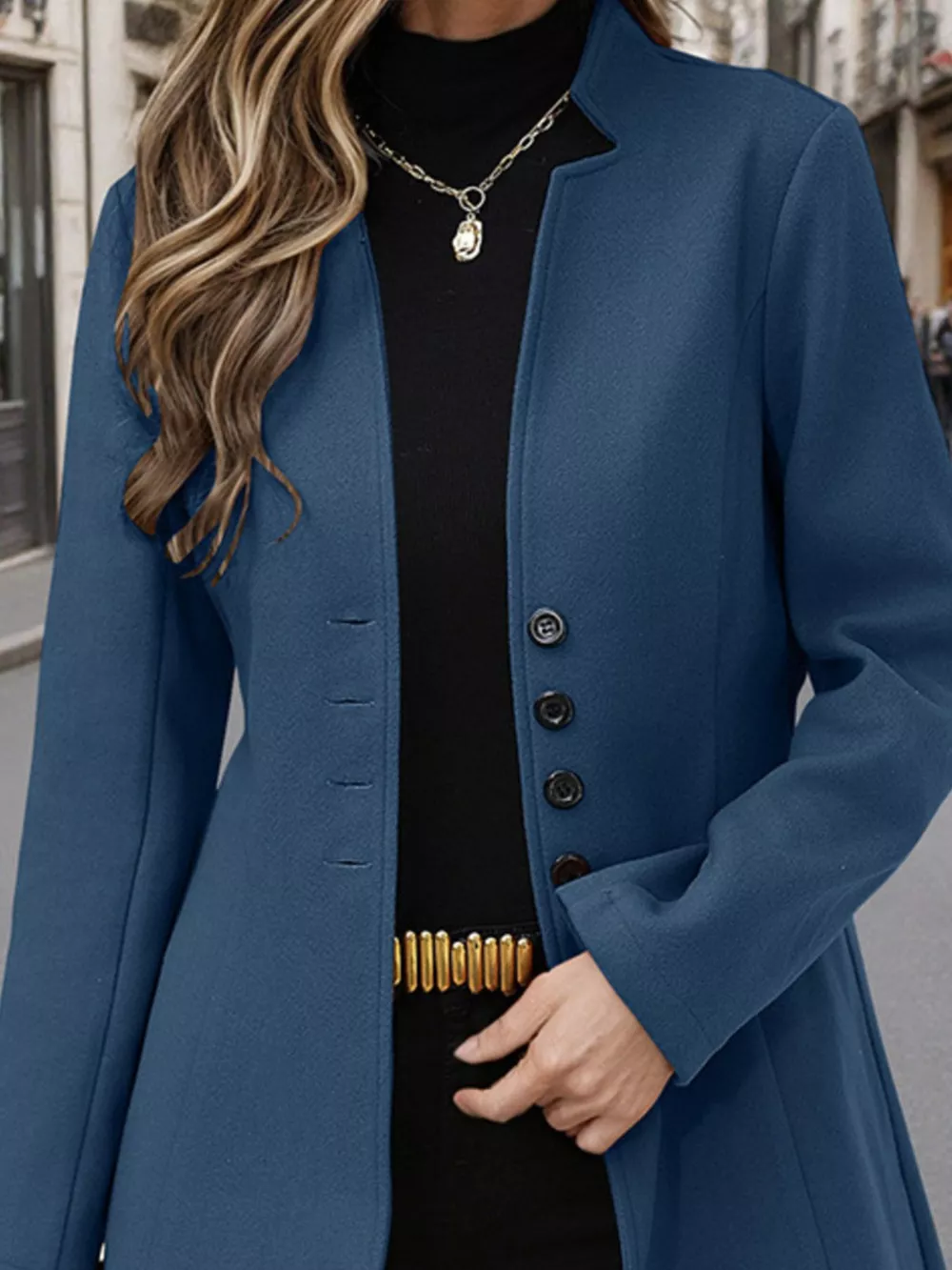Button Up Long Sleeve Coat, image 2