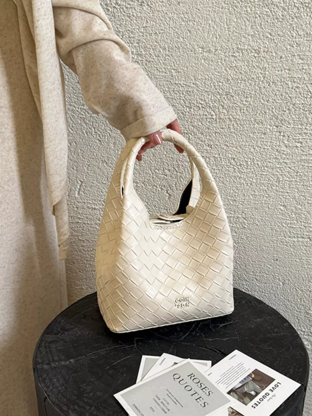 Woven Leather Crossbody Bag, image 2