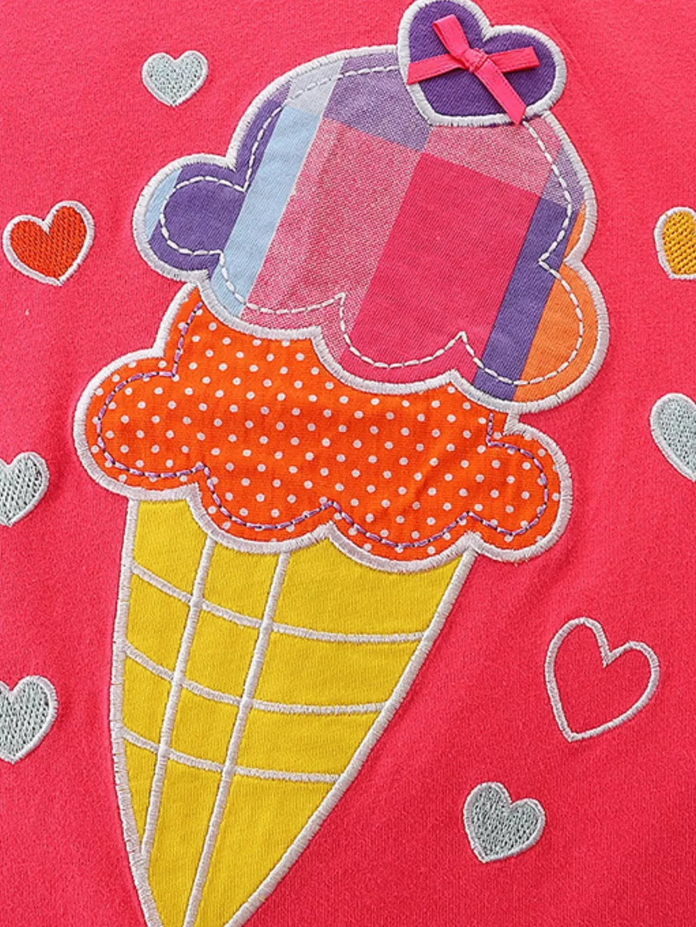 Children's Ice Cream Embroidered Top and Shorts Set, image 2