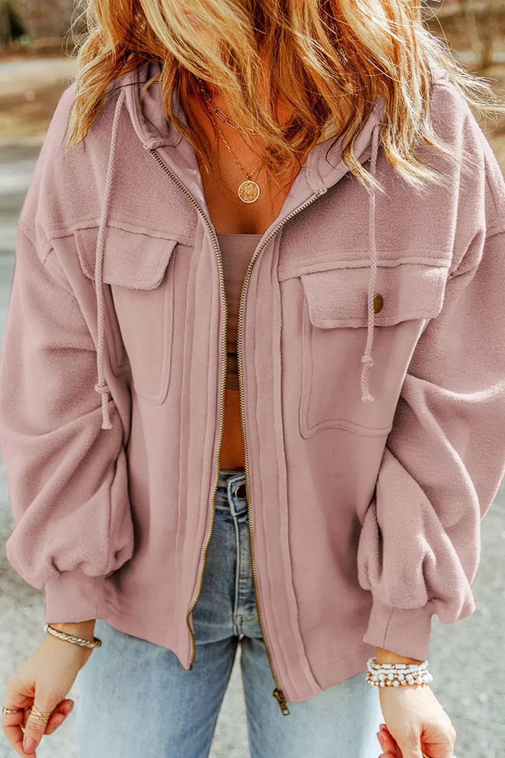 Casual Zip Up Jacket with Pockets, image 5