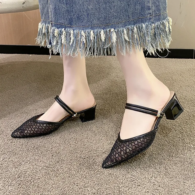 Point Toe Block Heel Sandals, image 5