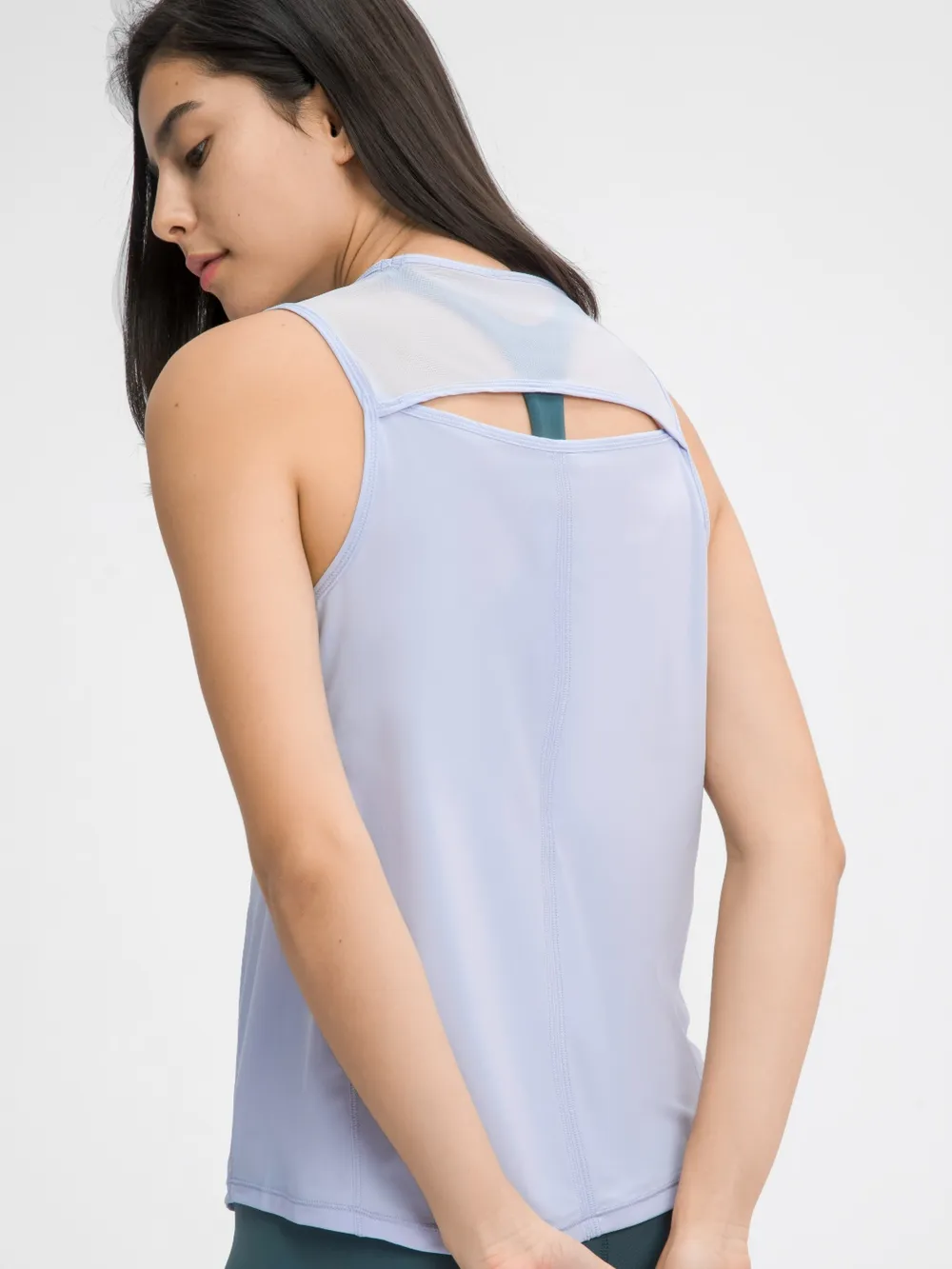 Cutout Back Round Neck Active Tank, image 2
