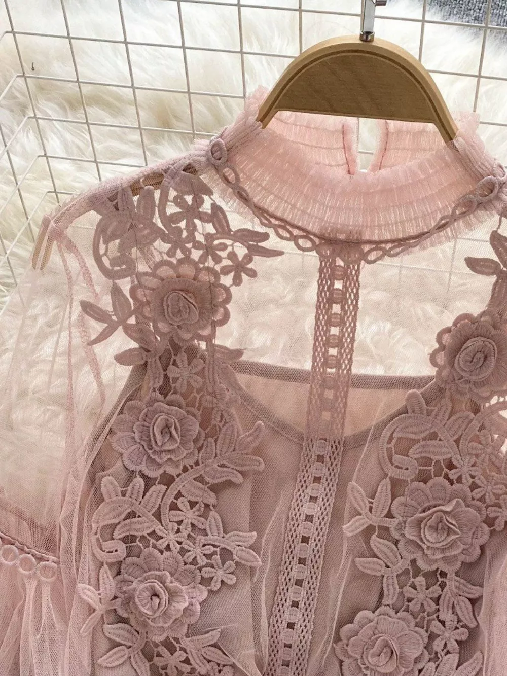 Floral Lace Blouse & Cami Set, image 21