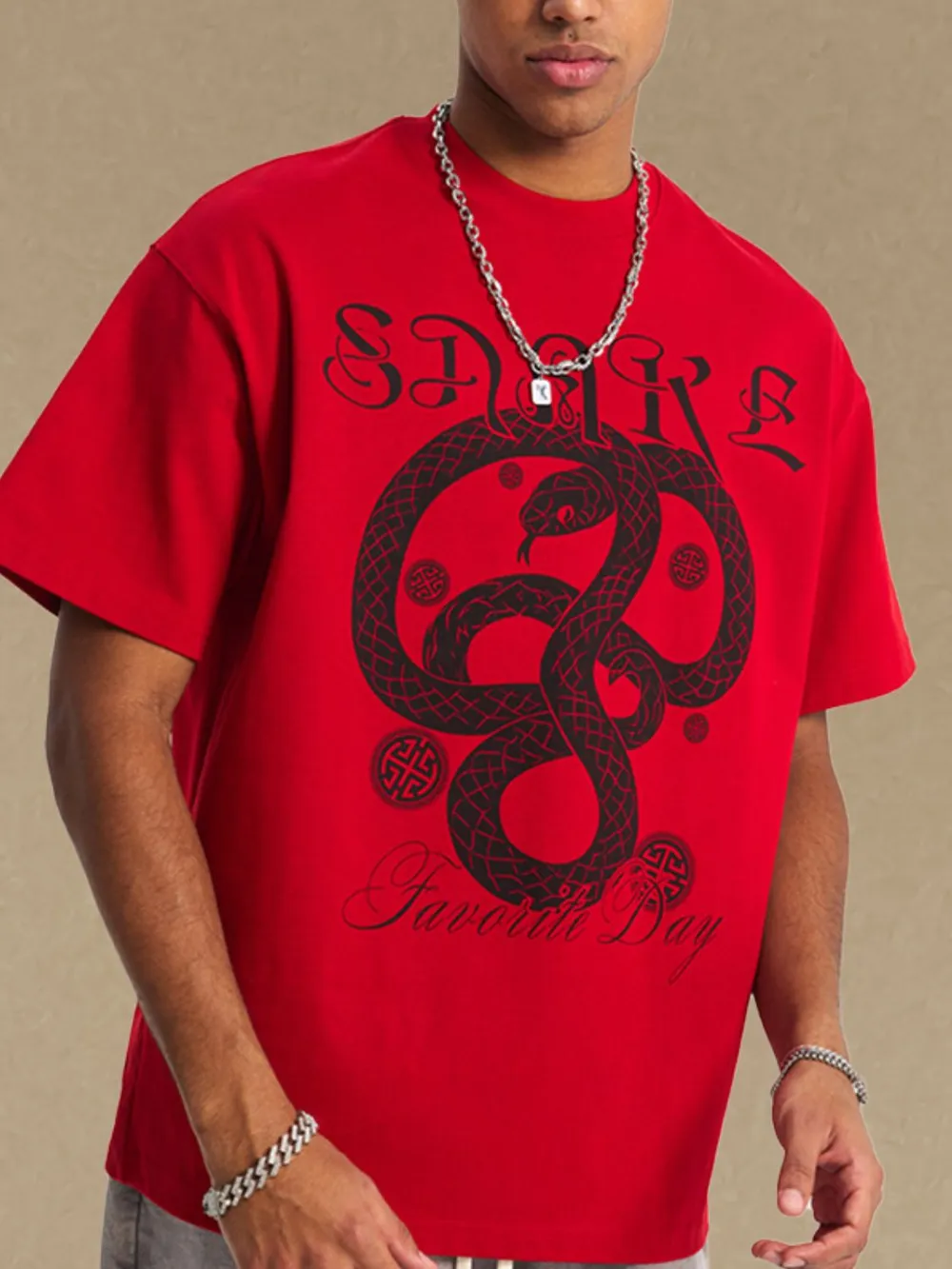 Men's Graphic Round Neck Half Sleeve T-Shirt, image 2