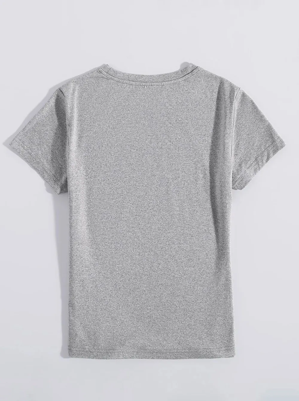 Letter Graphic Round Neck Short Sleeve T-Shirt, image 2