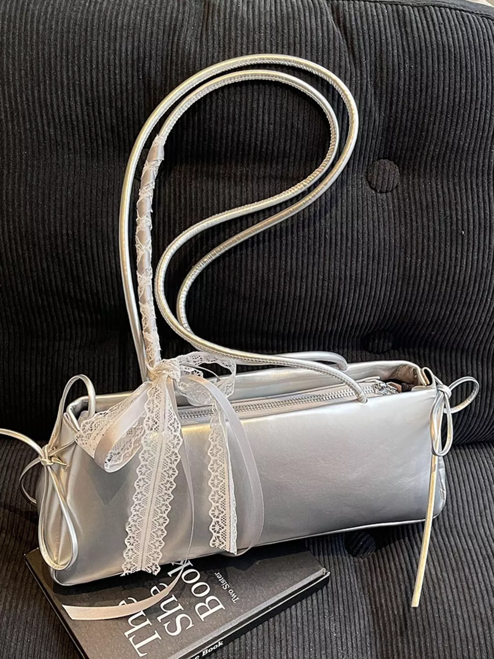 Lace Decor Shoulder Bag, image 19
