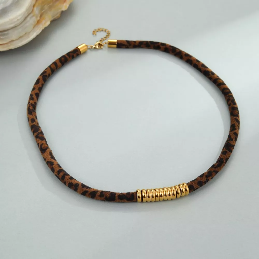 Leopard 18K Gold-Plated Necklace, image 6
