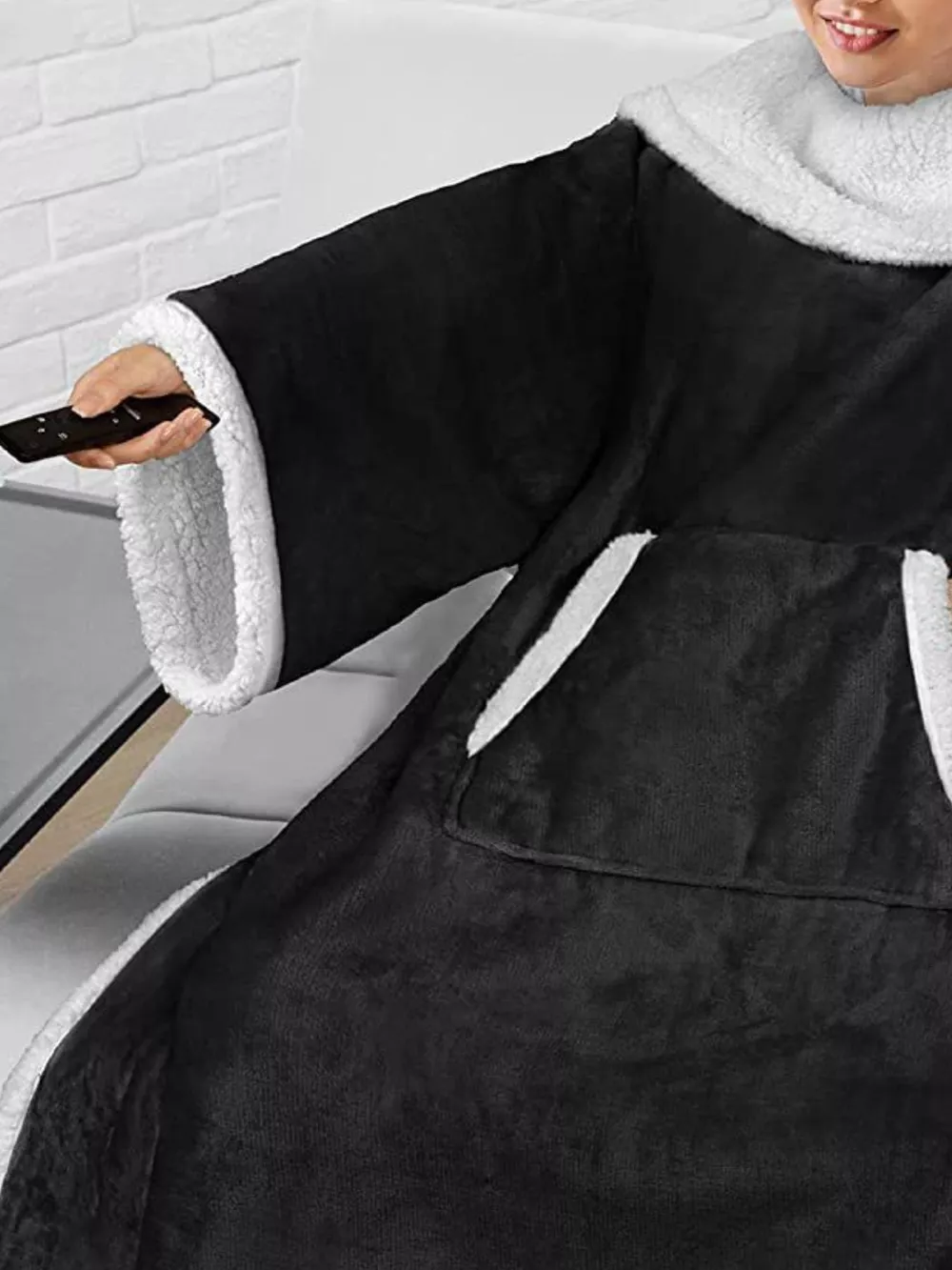 Oversized Wearable Blanket Hoodie Lounge Nightgown, image 6