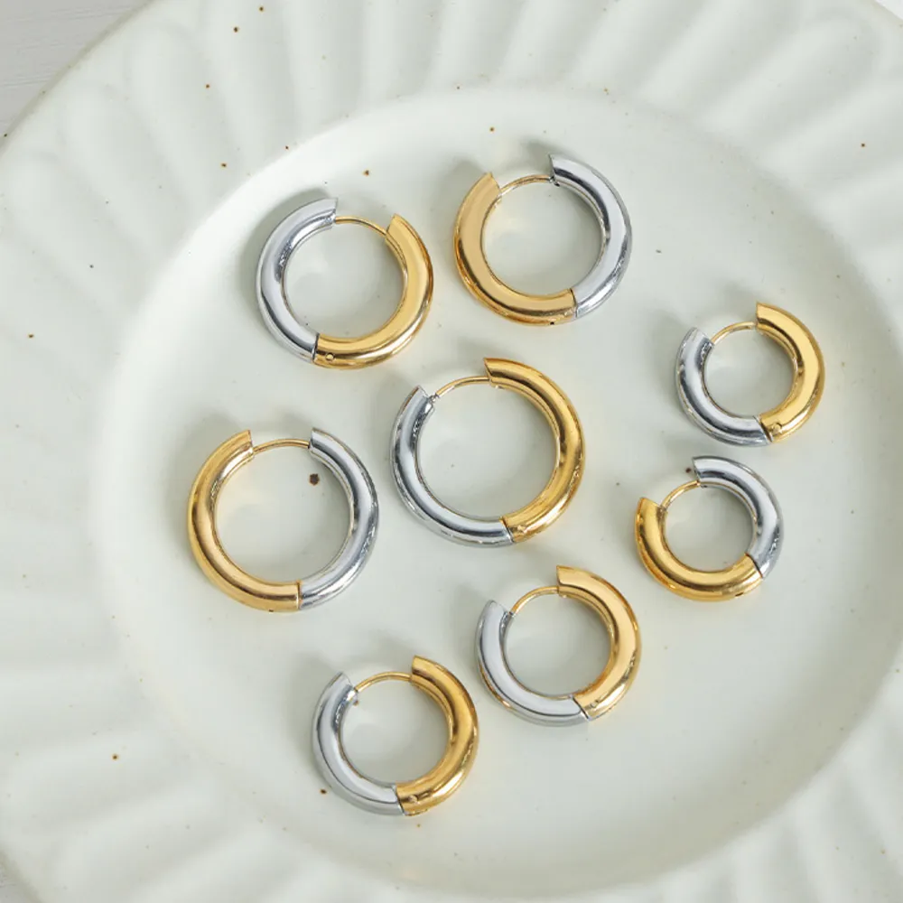 18K Gold-Plated Huggie Earrings, image 3