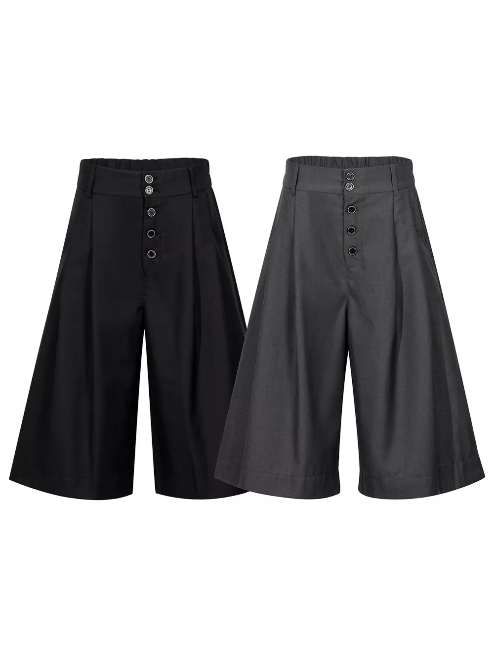 Men's Button Fly Wide Leg Capris, image 7