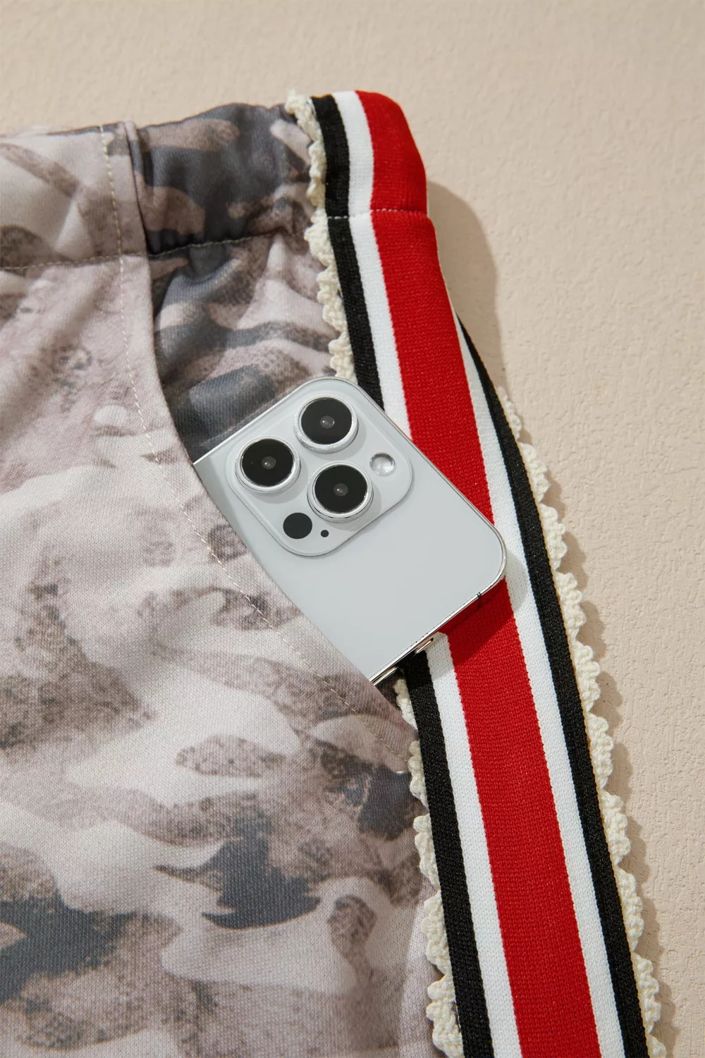 Camo Print Drawstring Waist Joggers, image 11
